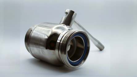 Кран шаровой AISI 316L/PTFE с/с из 3-х частей DN 65